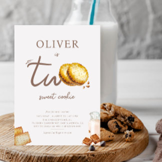 Milch und Cookies: Zwei Geburtstagspartys Einladung