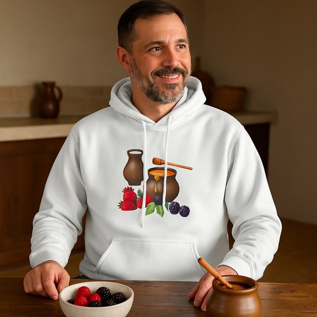 Milch und Honig mit Berries Rustikale Ernährung Hoodie (Von Creator hochgeladen)