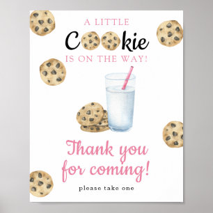 Milch und Kekse Babyparty - Danke  Poster