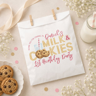 Milch- und Kekse-Geburtstags-Geschenktüte – Süße L Geschenktütchen