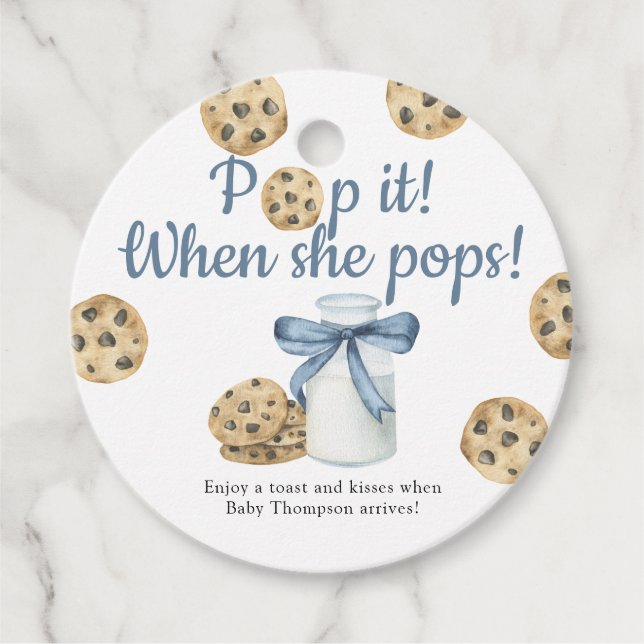 Milch und Kekse Pop! Wenn sie Pop Geschenkanhänger (Vorderseite)