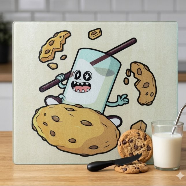 Milch und Kekse Showdown Schneidebrett (Von Creator hochgeladen)