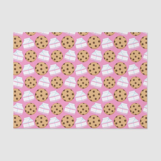 Milch-und Plätzchen-Muster Seidenpapier (Vorderseite)