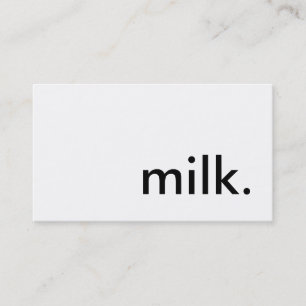 Milch. Visitenkarte