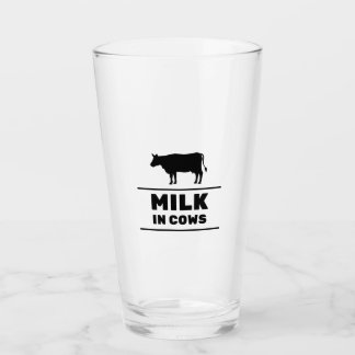 Milch von Kühen Glas