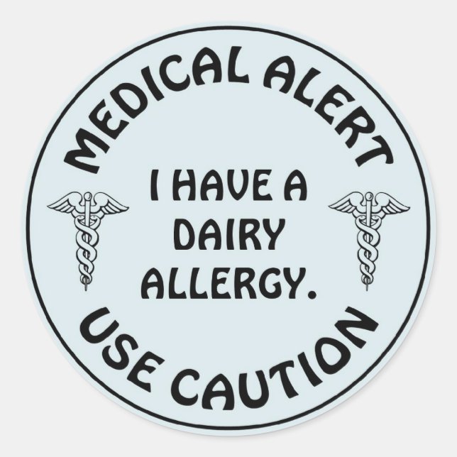 MILCHALLERGIE RUNDER AUFKLEBER (Vorderseite)