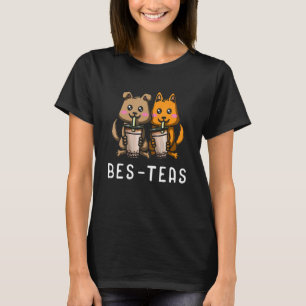 Milchbasierte Teetrinken-Fanatiker-Hund   Bubble T T-Shirt