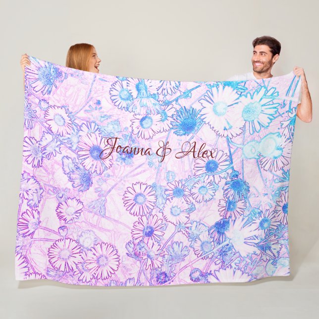 Milcherzeugnisse in rosa und blauem Vlies Fleecedecke (Beispiel)