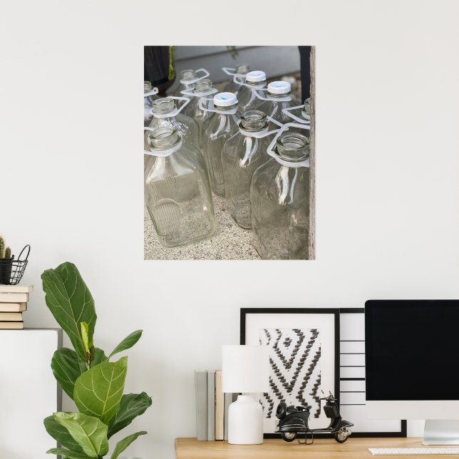 Milchflaschen Poster (Heimbüro)