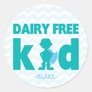 Milchfreie kid Superhero Boy Allergy Stickers
