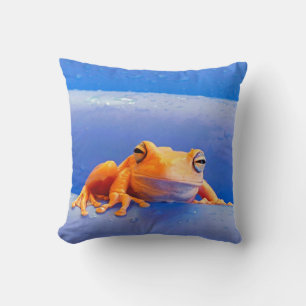 Milchfrosch auf einem Floatie-Kissen Kissen