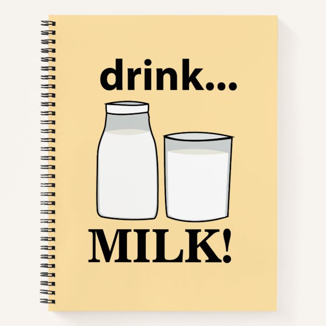 Milchgetränk Milch Notizbuch (Vorderseite)