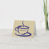 Milchkaffee-Mitteilungskarten