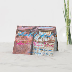 Milchkannen Vintage Metall Rustikal Antiqu Monogra Dankeskarte