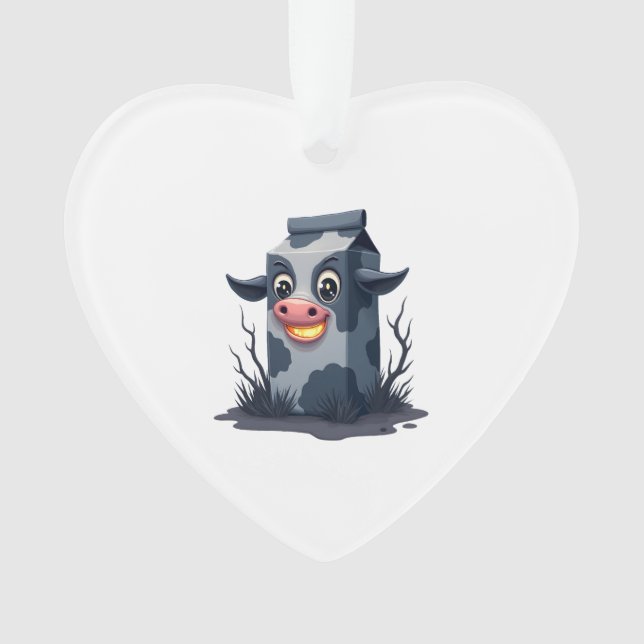 Milchkarton-Kuh Ornament (Vorderseite)