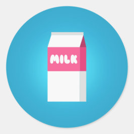Milchkarton Runder Aufkleber