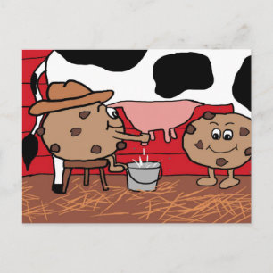 Milchkekse - Design von Milch und Cookies Postkarte