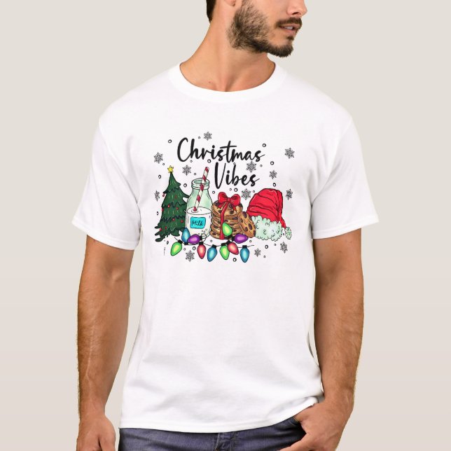 Milchkekse Weihnachtsbaum Weihnachtsmäntel T - Shi T-Shirt (Vorderseite)