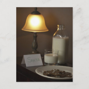 Milchkekse Weihnachtsmann Feiertagspostkarte