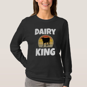 Milchkönig Rinderbauer Landwirtschaft Retro Kuh Ra T-Shirt