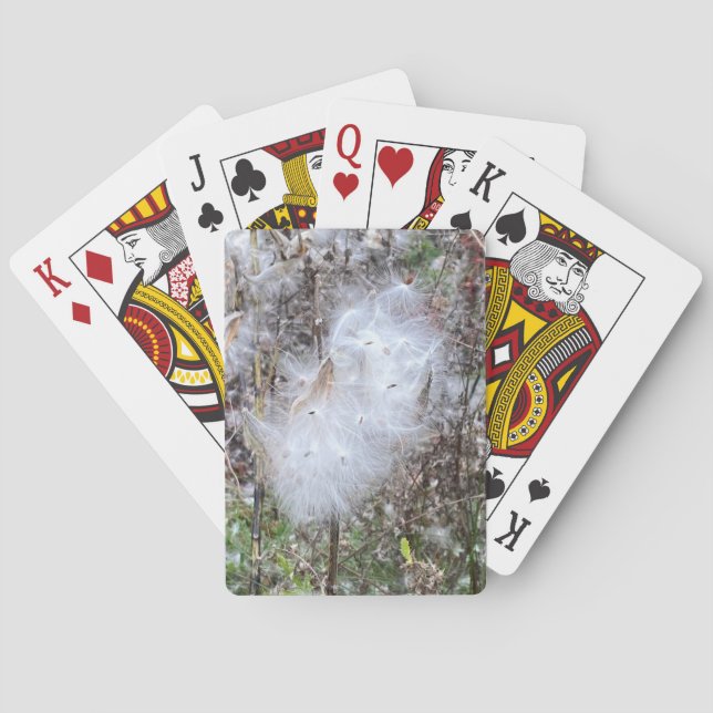 Milchkraut und Seide Spielkarten (Rückseite)