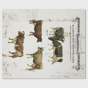 Milchkuh-Bauernhaus-Druck Geschenkpapier