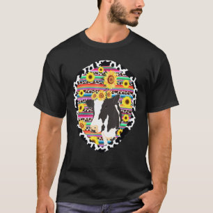 Milchkuh Färse Mutter Landwirtschaft Serape Leopar T-Shirt