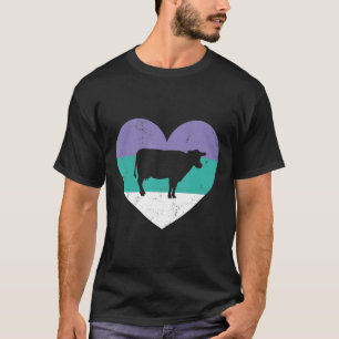 Milchkuh-Gif für Frauen und Mädchen Retro süß T-Shirt