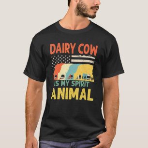 Milchkuh Mein Seelentier Usa Patriotisch Amerikani T-Shirt