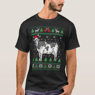 Milchkuh Santa Hut Lichter Milchbauer hässliches W T-Shirt
