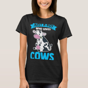 Milchkühe Bauer Kuh Landwirtschaft nur ein Junge, T-Shirt