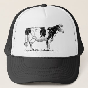 Milchkühe Holstein Fresian Pencil Zeichnend Truckerkappe