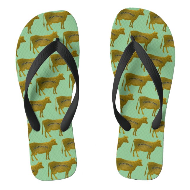 Milchkühe Kuh Gold Gilde Ungesüßte Farm Flip Flops (Fußbett)