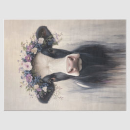 Milchkühe Lila Blume Kronen Dekoupage Seidenpapier