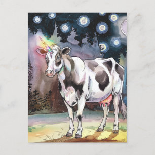 Milchkühe Unicorn Postkarte
