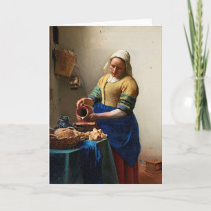 Milchmädchen Küchenmädchen von Johannes Vermeer Karte