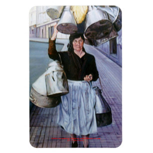 Milchmädchen mit Töpfen/Milkmaid with pots Magnet