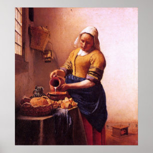 Milchmädchen von Johannes Vermeer Poster