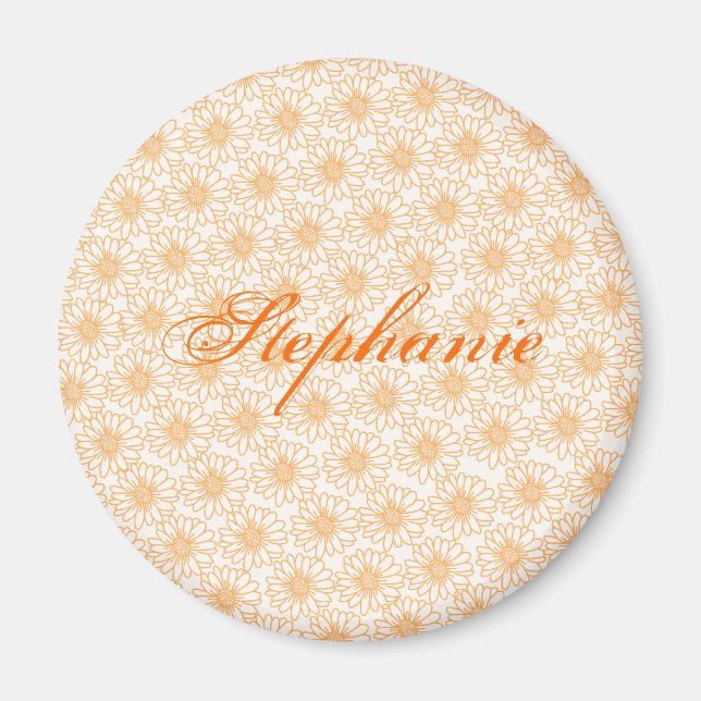 Milchmagnet, orange Blume Magnet (Vorne)