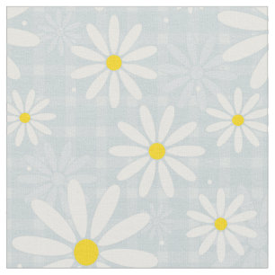Milchprodukte auf blass-blauem Gingham kariert Stoff