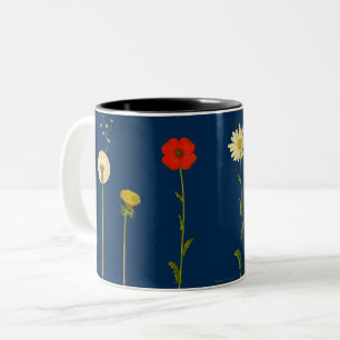 Milchprodukte, Pfeffer, Kronleuchter und Pilze Zweifarbige Tasse