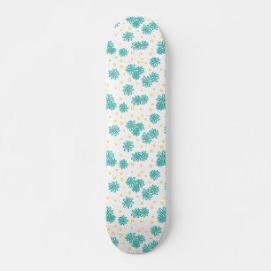 Milchprodukte und Dots - Türkis und Gelb Skateboard