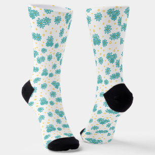 Milchprodukte und Dots - Türkis und Gelb Socken