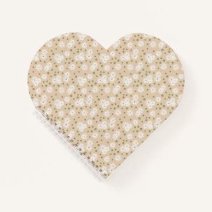 Milchprodukte und Dots - Weiß, Sand und Palmgrün Notizbuch