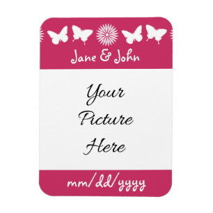 Milchprodukte und Schmetterlinge in Raspberry Magn Magnet