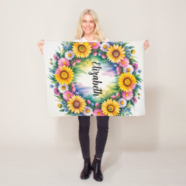 Milchprodukte und Wildblumen Geschenke für Mädchen Fleecedecke