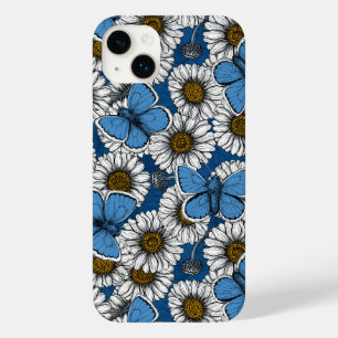 Milchprodukte, weiße Blume und blaue Schmetterling Case-Mate iPhone 14 Plus Hülle