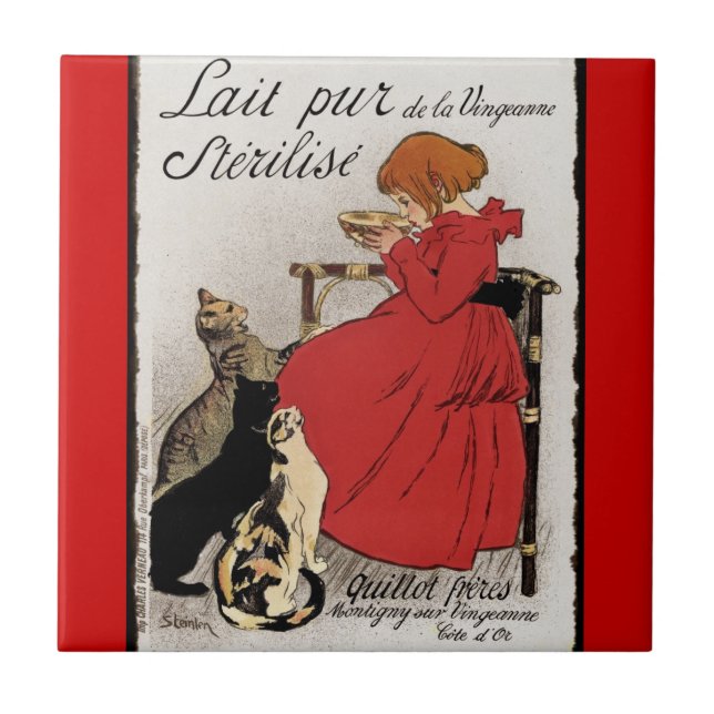 Milchprüfung für die Kätzchen Fliese (Vorderseite)