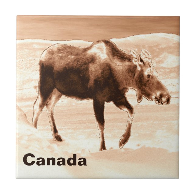 Milchschokolade Elch Fliese (Vorderseite)