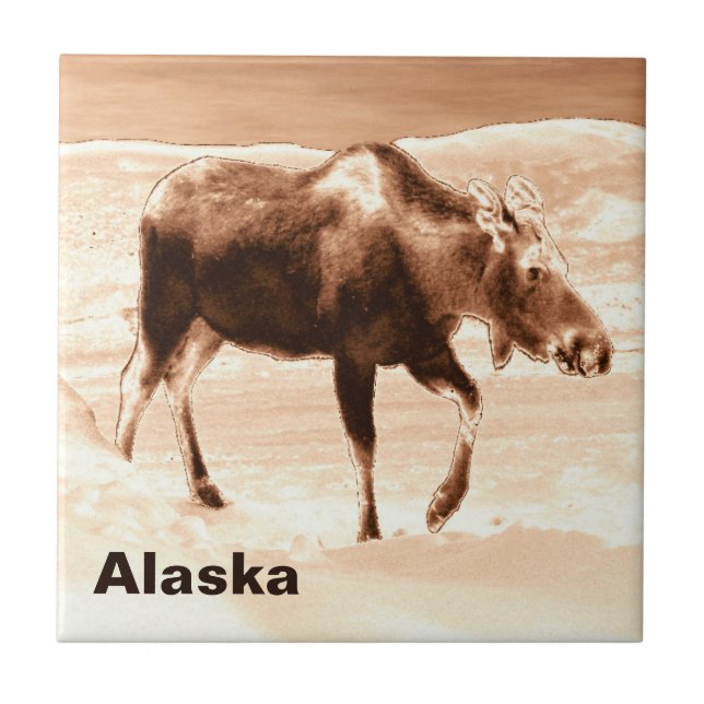 Milchschokolade Elch Fliese (Vorderseite)